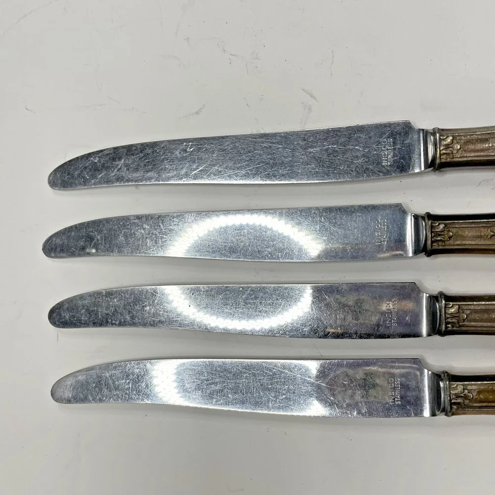 4 Butter Knives Silverware 1847 Roger's‎ Bro. Ambassador Silverplate Flatware
